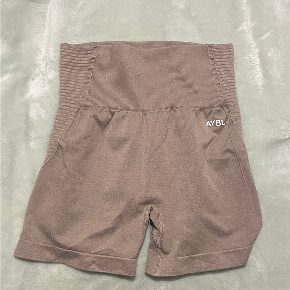 AYBL Women's High-Waisted Taupe Shorts